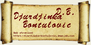 Đurđinka Bontulović vizit kartica